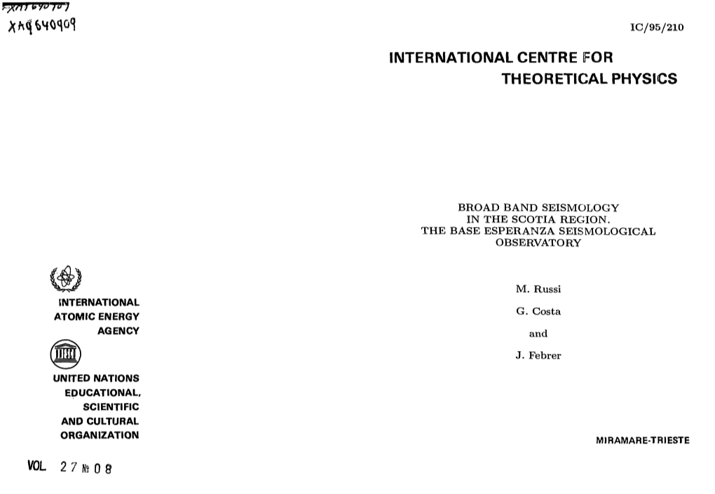 International Centre for Theoretical Physics