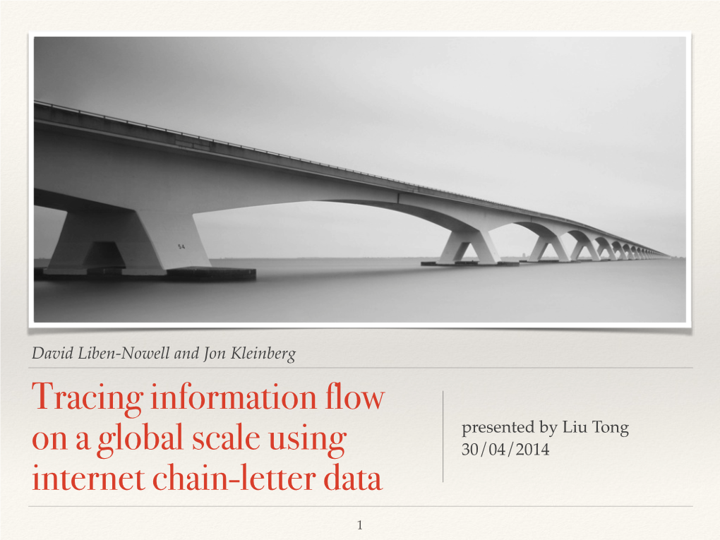 Tracing Information Flow on a Global Scale Using Internet Chain-Letter Data