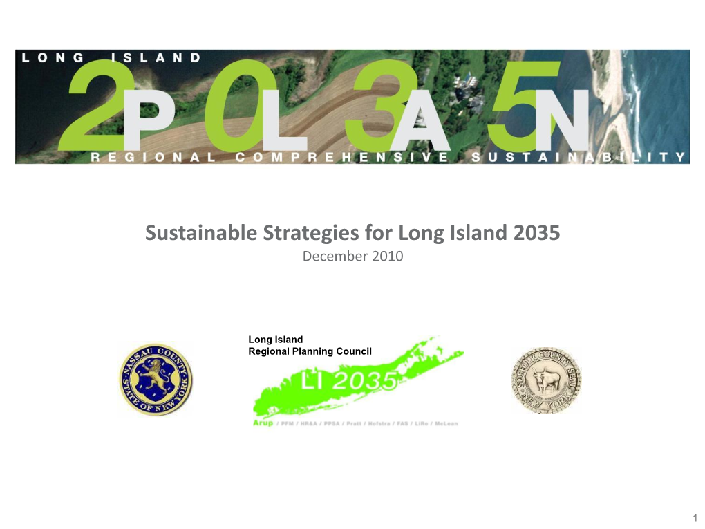 Sustainable Strategies for Long Island 2035 December 2010
