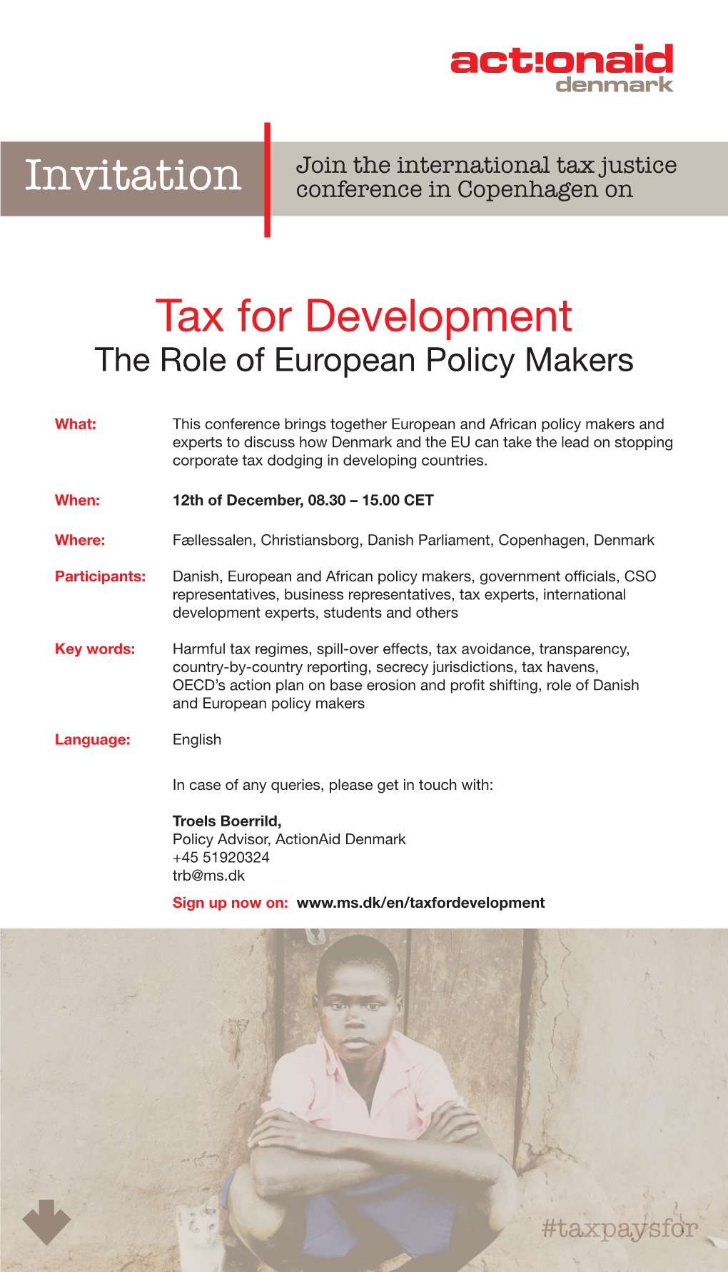 Tax for Development the Role of European Policy Makers