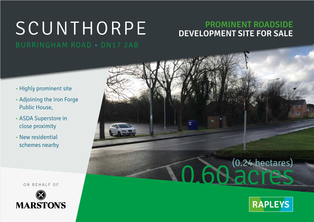 Scunthorpe Development Site for Sale Burringham Road • Dn17 2Ab