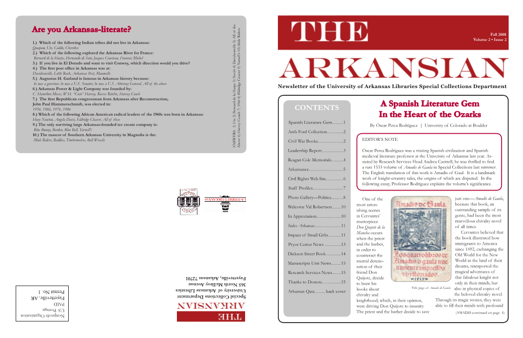 A Spanish Literature Gem in the Heart of the Ozarks Are You Arkansas