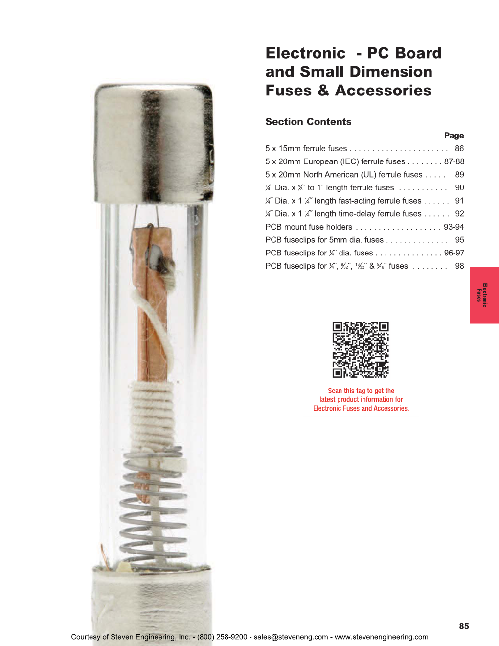 Electronic - PC Board and Small Dimension Fuses & Accessories