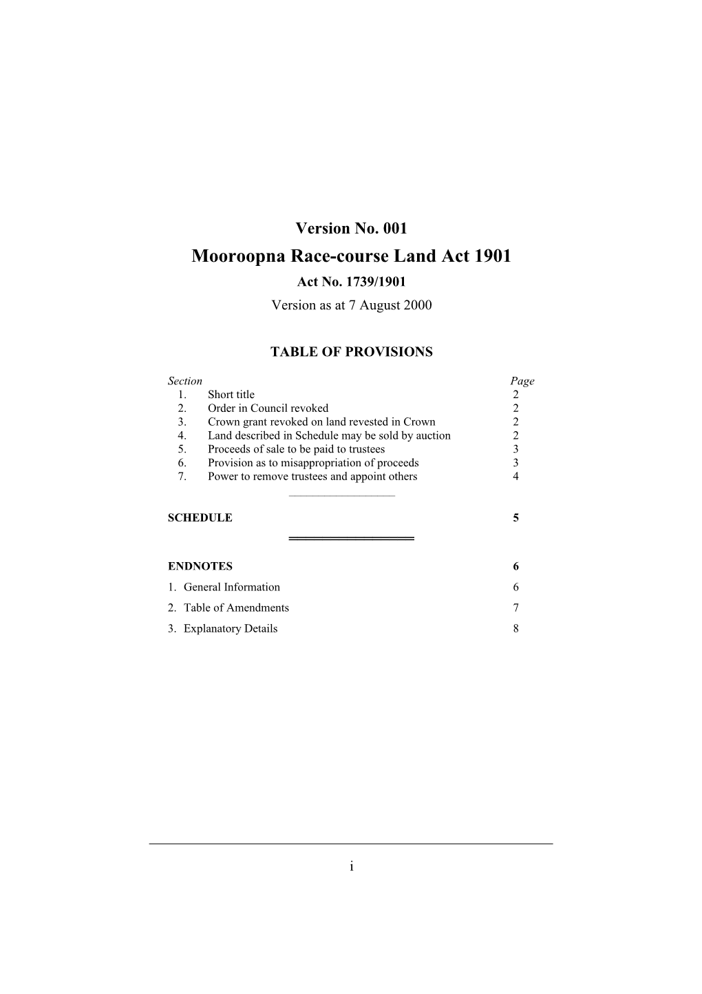 Mooroopna Race-Course Land Act 1901