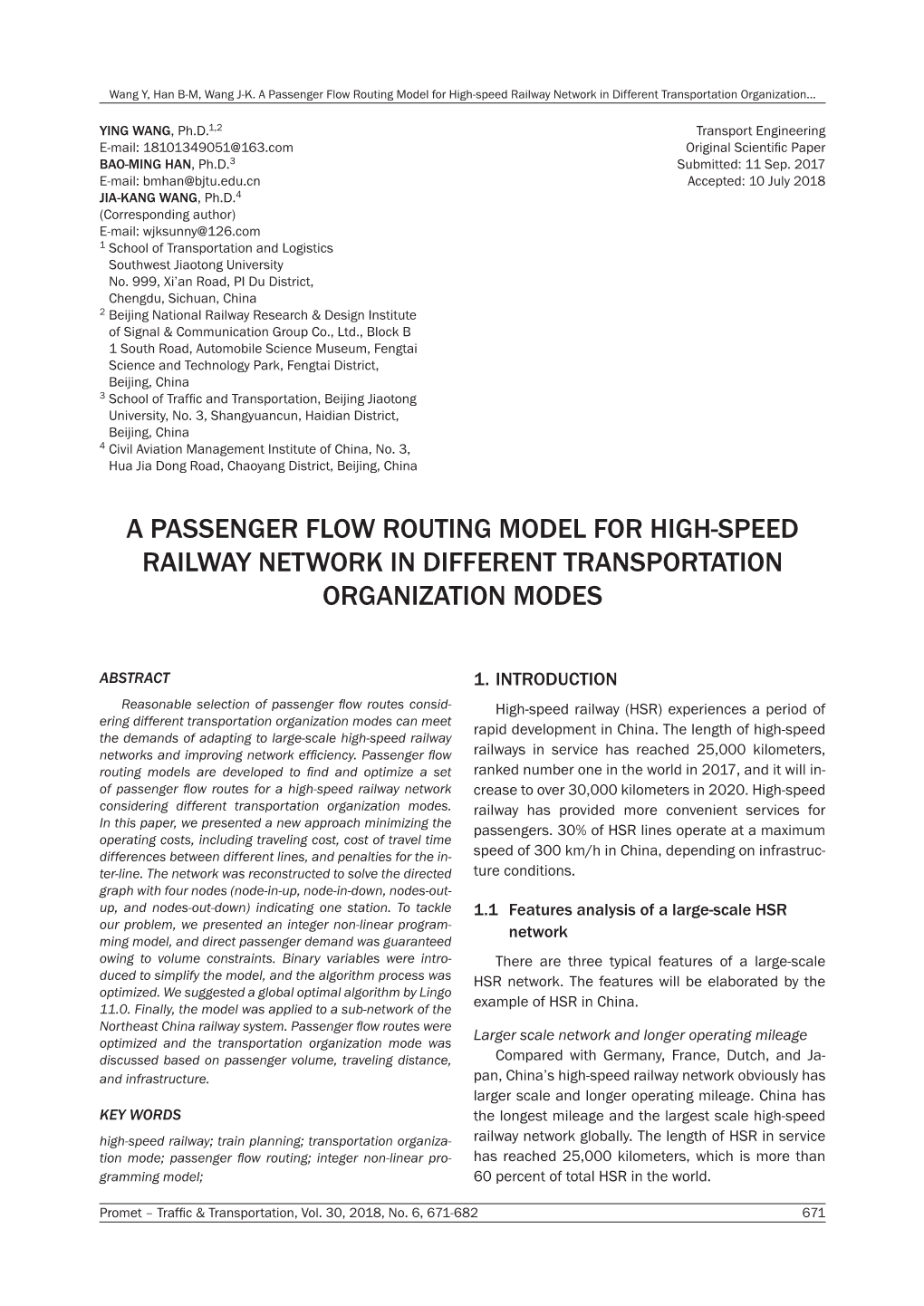 A Passenger Flow Routing Model for High-Speed Railway Network in Different Transportation Organization Modes