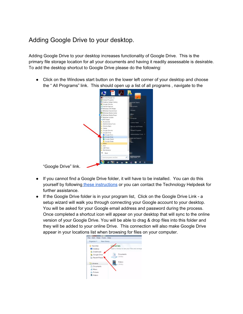 Adding Google Drive to Your Desktop