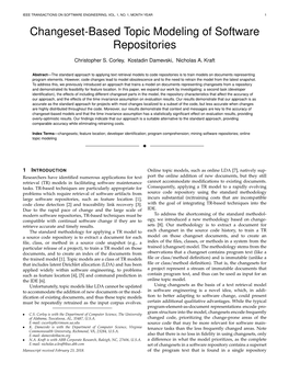 Changeset-Based Topic Modeling of Software Repositories