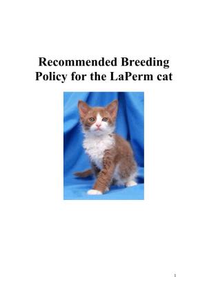 Recommended Breeding Policy for the Laperm Cat