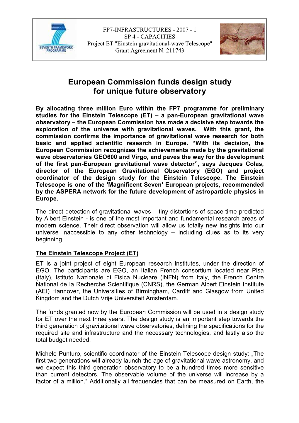 European Commission Funds Design Study for Unique Future Observatory