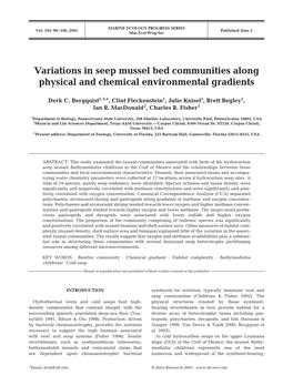 Variations in Seep Mussel Bed Communities Along Physical and Chemical Environmental Gradients