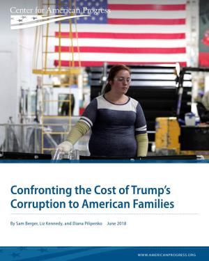 Confronting the Cost of Trump's Corruption to American Families