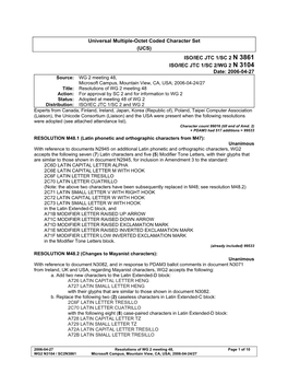 Universal Multiple-Octet Coded Character Set (UCS) ISO/IEC JTC 1