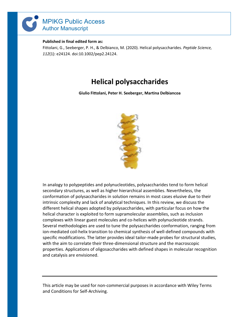 Helical Polysaccharides