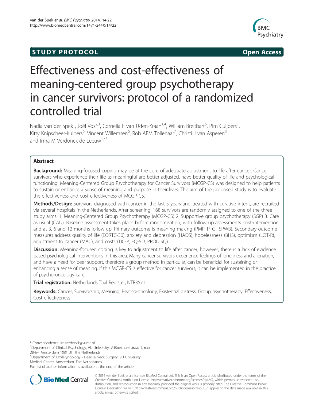 Effectiveness and Cost-Effectiveness of Meaning
