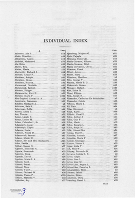 Individual Index