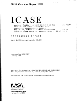 NASA Contrattbr 4Report 178229 S E M I a N N U a L R E P O