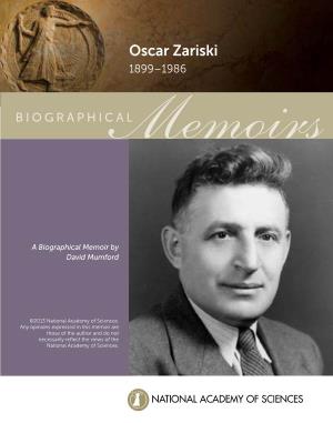 Oscar Zariski 1899–1986