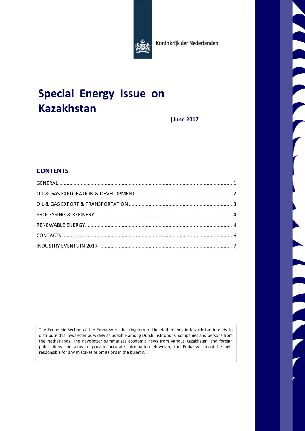 Special Energy Issue on Kazakhstan |June 2017