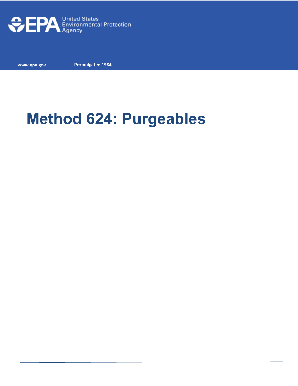 Method 624: Purgeables