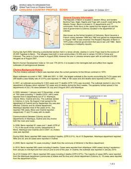 BENIN Last Update: 31 October 2011