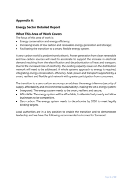 Appendix 6: Energy Sector Detailed Report What This Area of Work