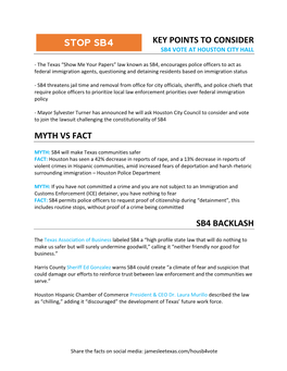 Key Points to Consider Myth Vs Fact Sb4 Backlash Stop