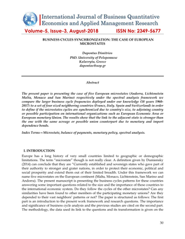 Volume-5, Issue-3, August-2018 ISSN No: 2349-5677