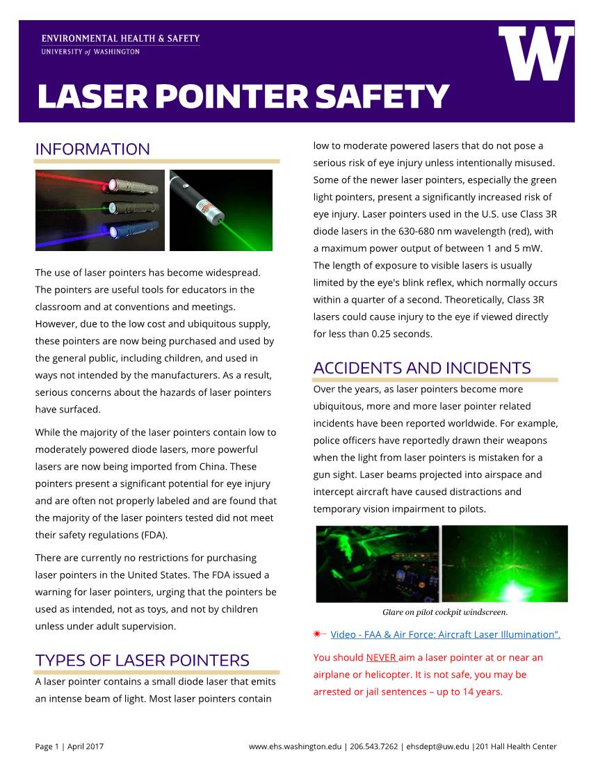 Laser Pointer Safety
