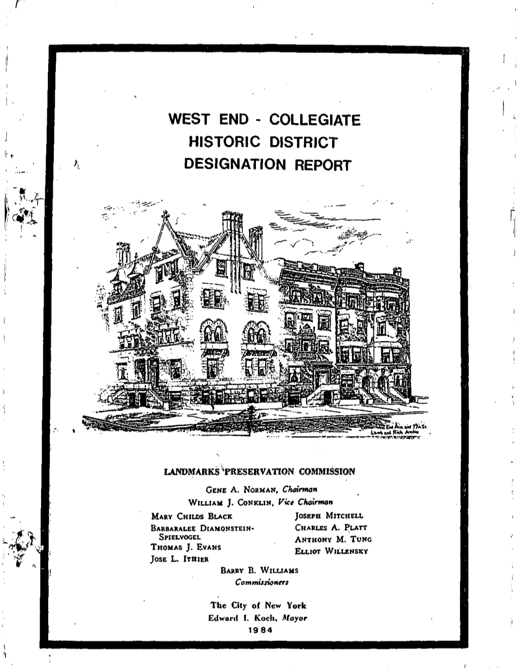 West End - Collegiate Historic District Designation Report
