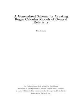 A Generalized Scheme for Creating Regge Calculus Models of General Relativity