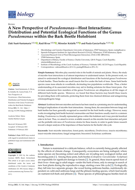 A New Perspective of Pseudomonas—Host Interactions: Distribution and Potential Ecological Functions of the Genus Pseudomonas Within the Bark Beetle Holobiont