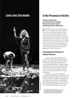 SARA SHELTON MANN: in the Presence of Action