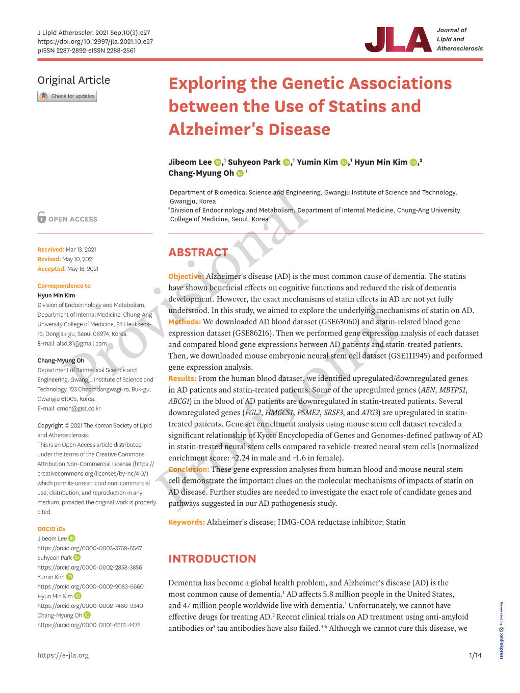 Exploring the Genetic Associations Between the Use of Statins and Alzheimer's Disease
