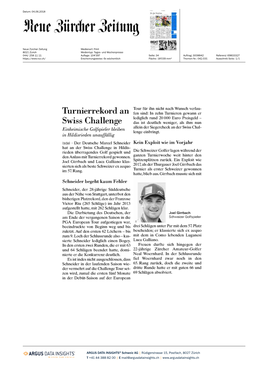 04 Jun 2018 Neue Zürcher Zeitung