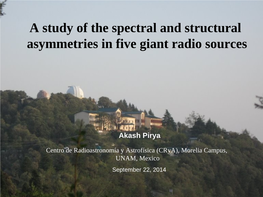 A Study of the Spectral and Structural Asymmetries in Five Giant Radio Sources