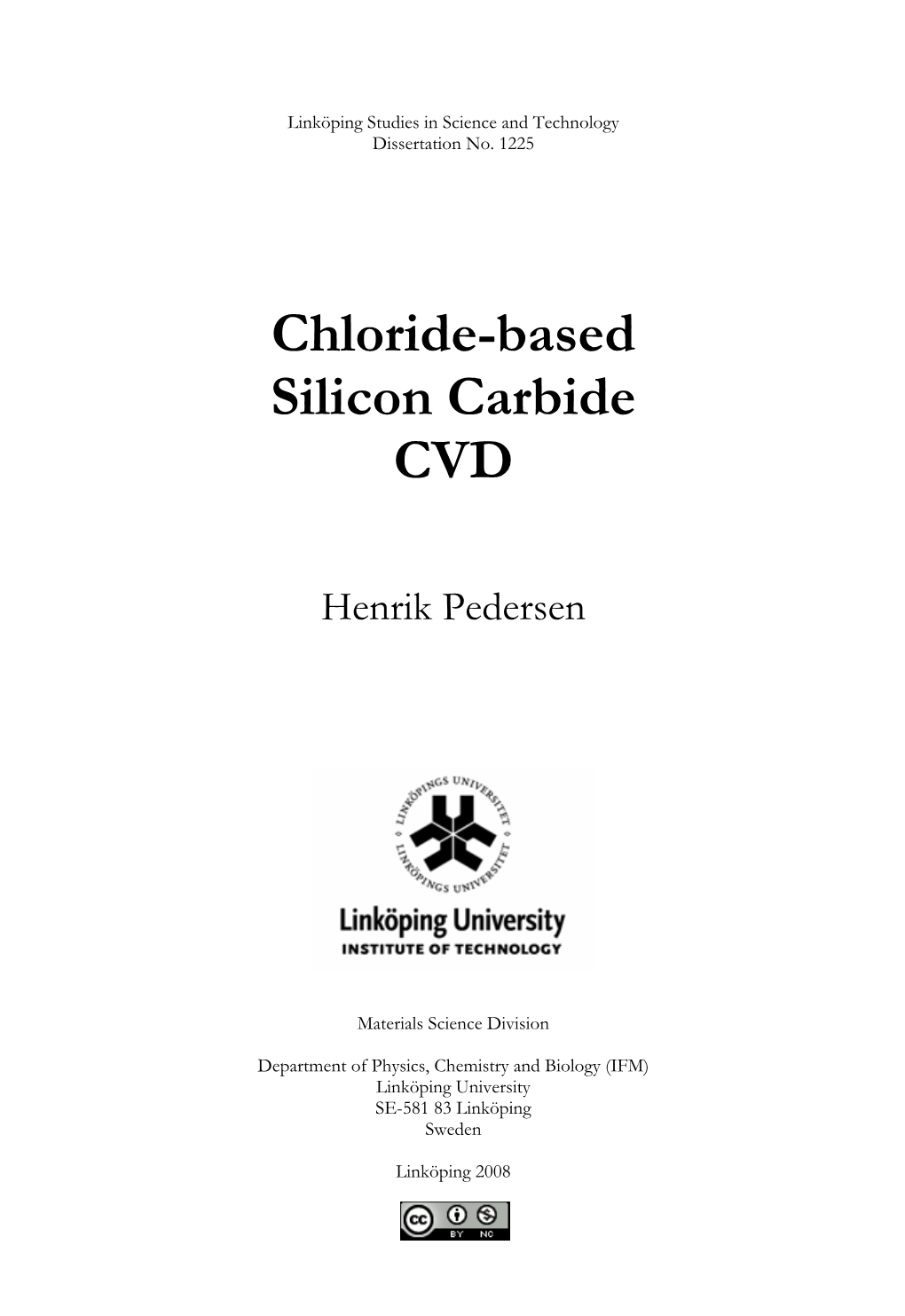 Chloride-Based Silicon Carbide CVD