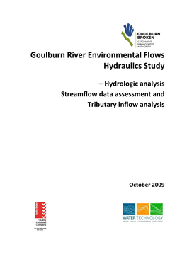 Goulburn River Environmental Flows Hydraulics Study