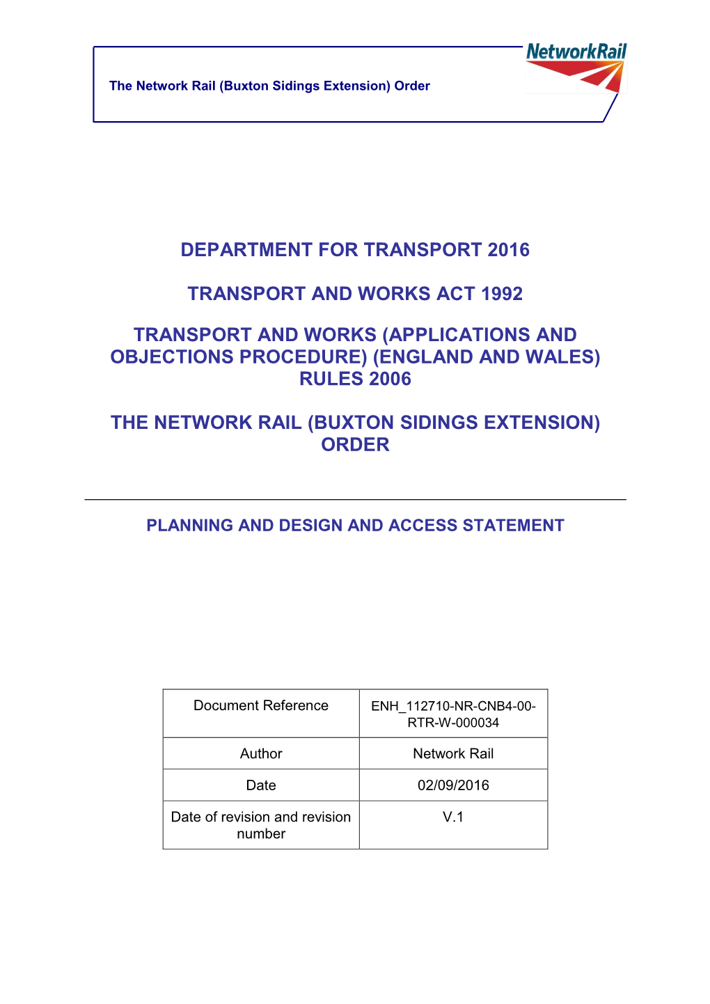 Diversity Impact Assessments Buxton Sidings Transport and Works