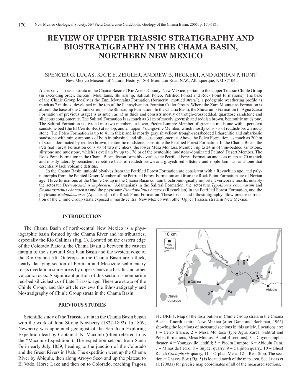 Review of Upper Triassic Stratigraphy and Biostratigraphy in the Chama Basin, Northern New Mexico