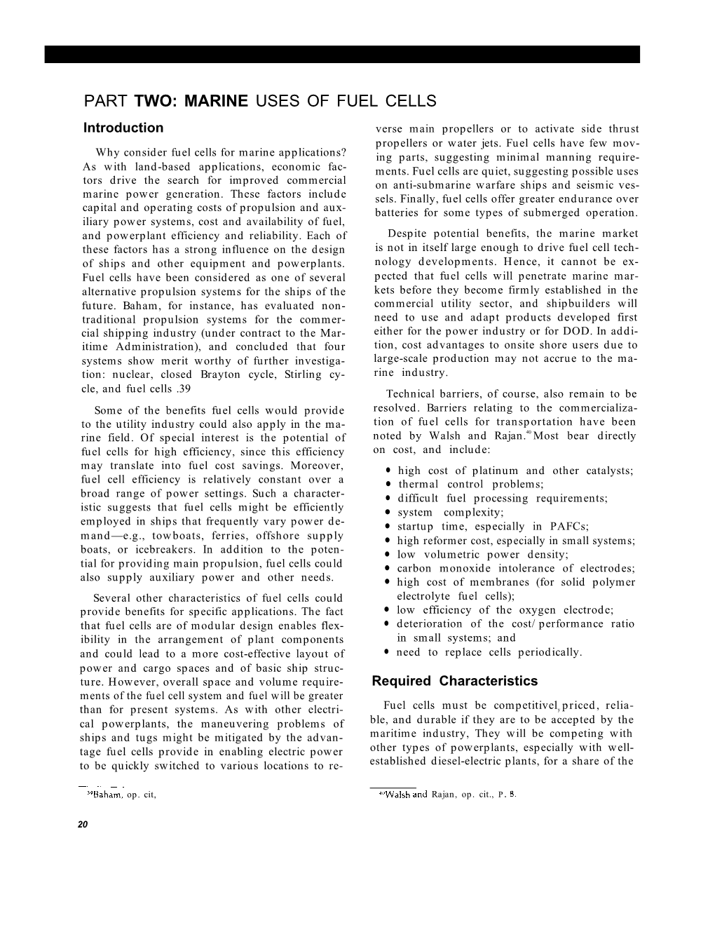 Marine Applications for Fuel Cell Technology (Part 5 of 6)