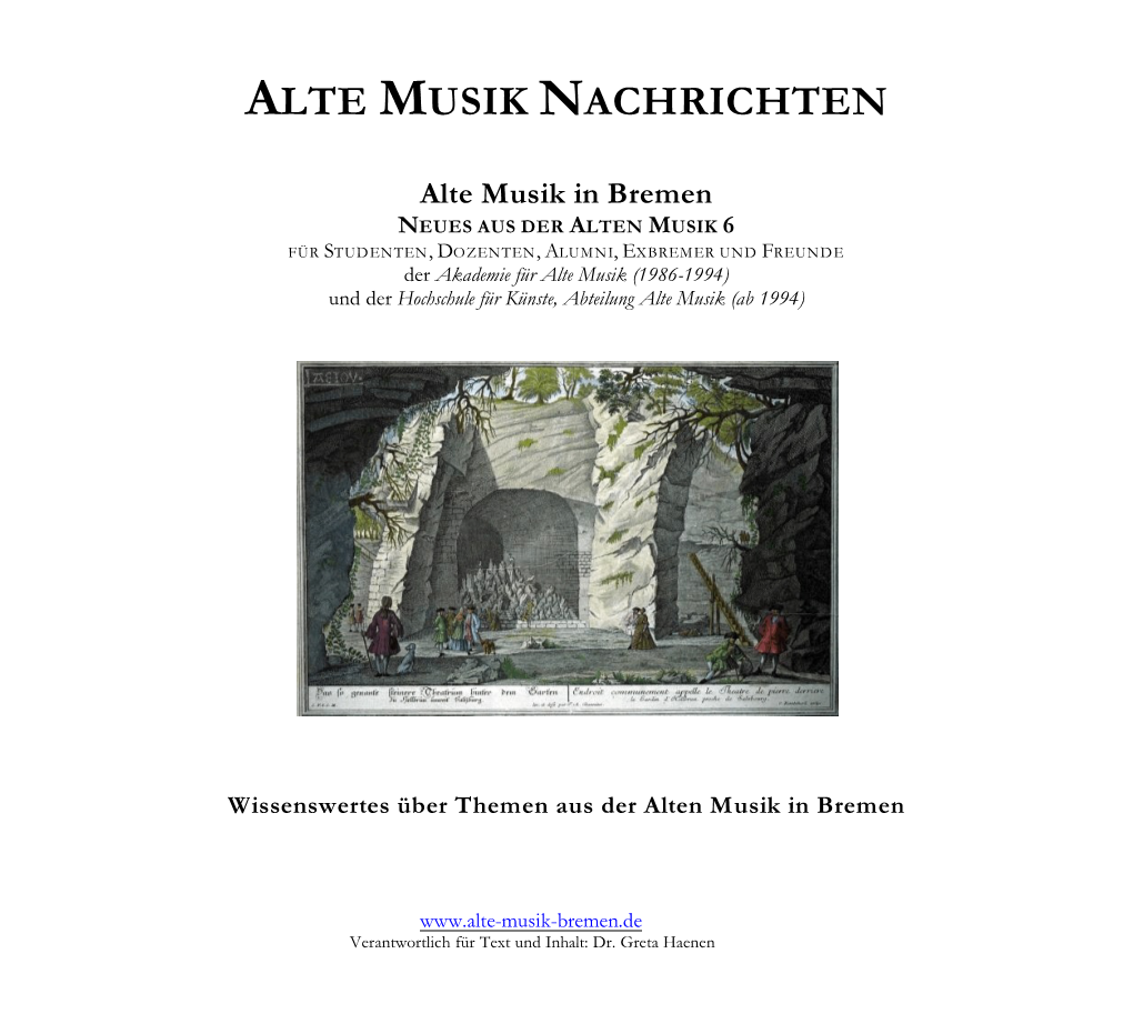 Alte Musik Nachrichten