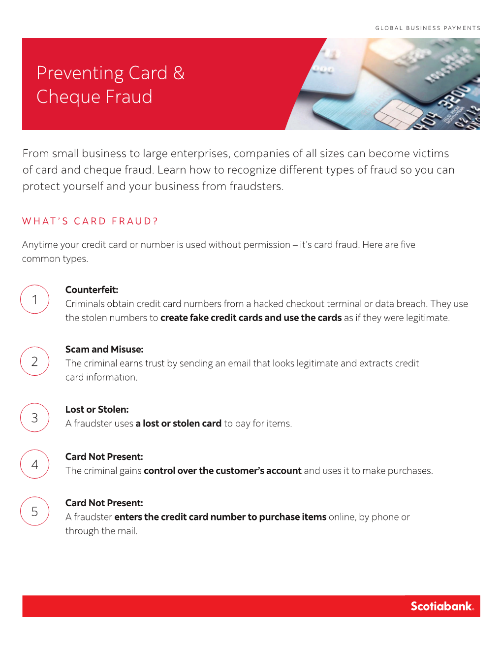Preventing Card & Cheque Fraud