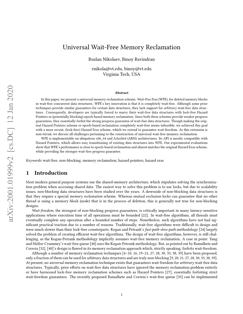 Universal Wait-Free Memory Reclamation