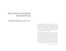 Marc Downie / Paul Kaiser Openendedgroup