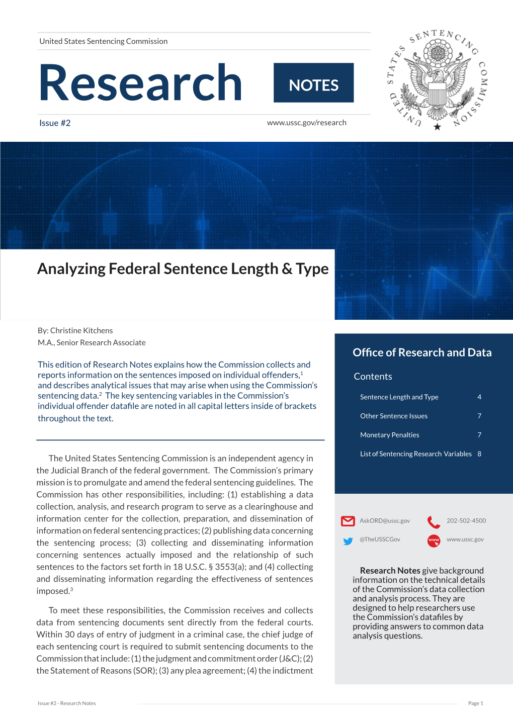 Research Notes, Issue 2: Analyzing Federal Sentence Length & Type