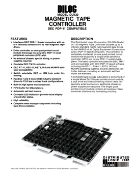 Magnetic Tape Controller Dec Pdp-11 Compatible