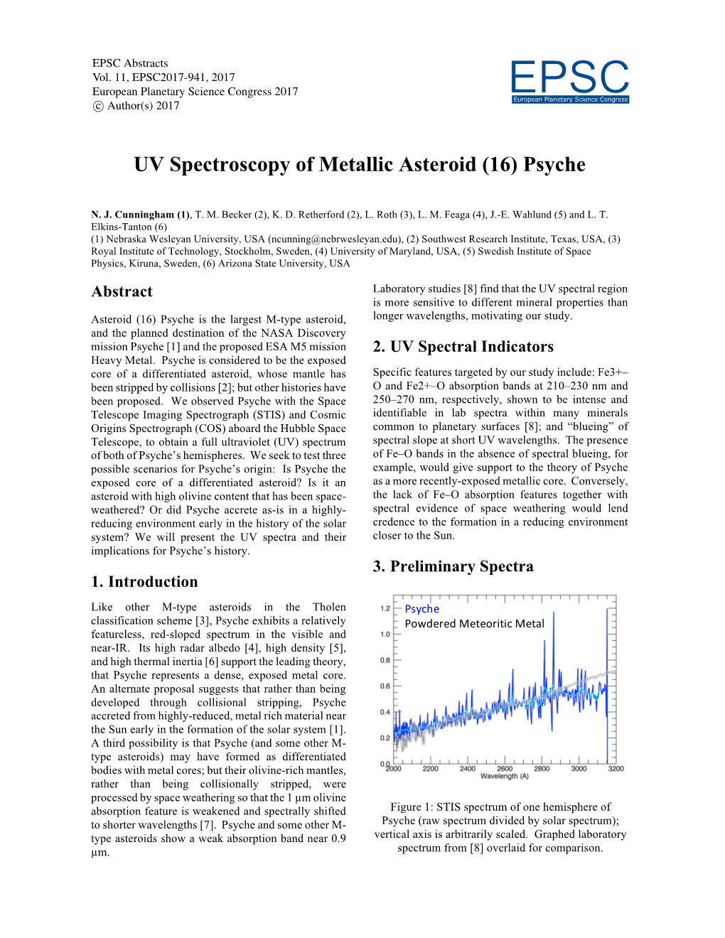 UV Spectroscopy of Metallic Asteroid (16) Psyche