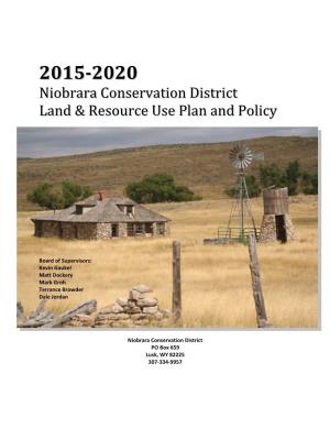 Land Resource Use Plan and Policies