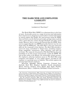 The Dark Web and Employer Liability