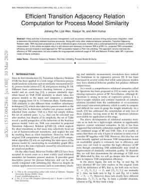 Efficient Transition Adjacency Relation Computation for Process Model Similarity 3